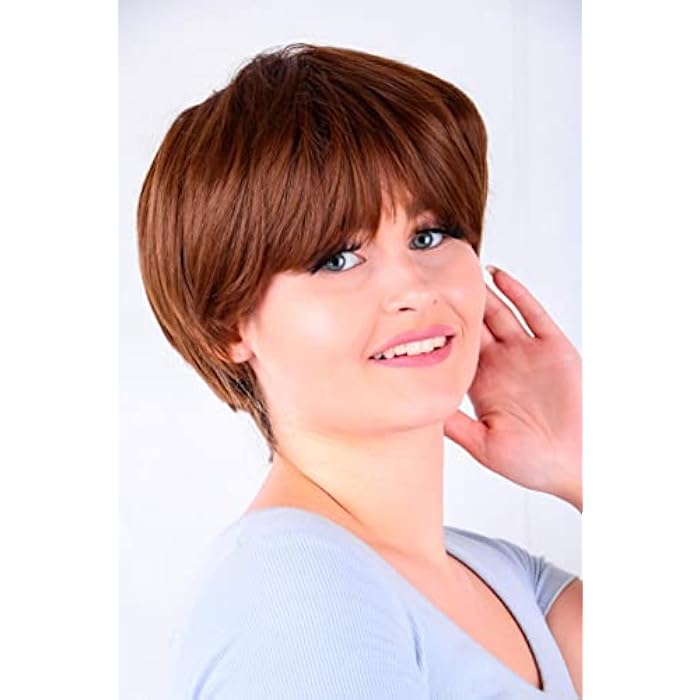 DILLARDS Women's Synthetic Hair Washable And Heat Tolerant Short Wig (Lights Brown) - Image 4